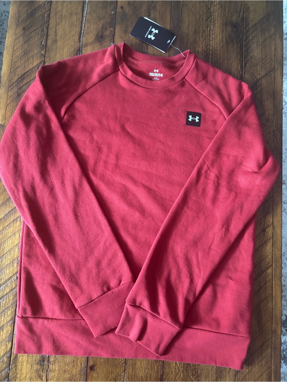 Under Armour Rival fleece crew. Size Youth Large. NWT.